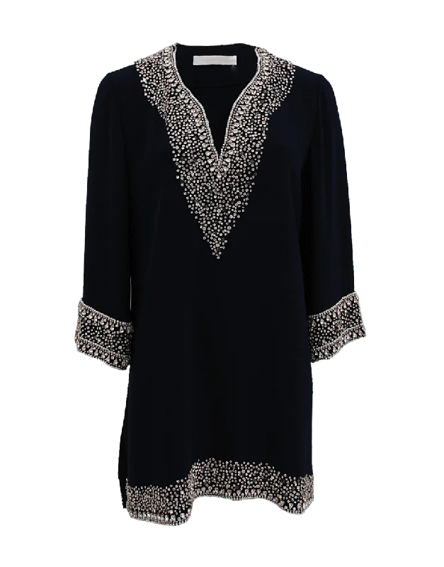 Split Side Bead Tunic Relaxed Women's 