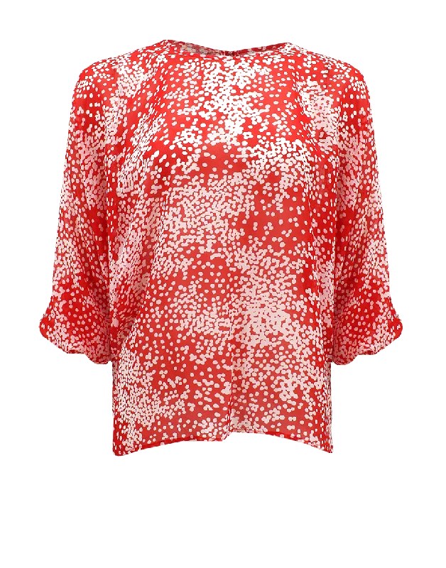 Batwing Silk Dot Blouse purpose