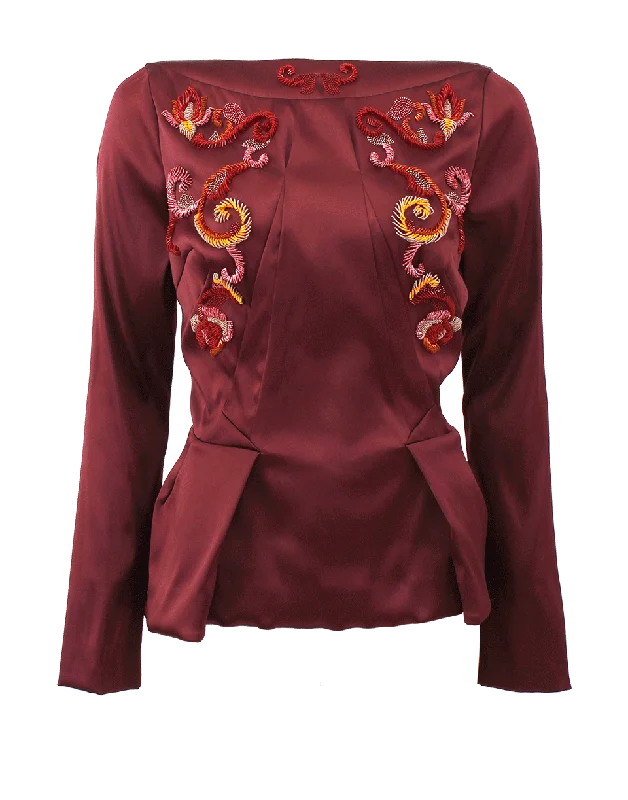 Layered Neck Embroidered Top Adventure