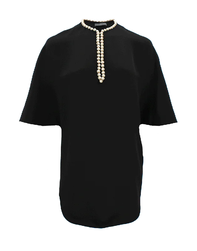 Pearl Trim Boxy Tunic Athletic Women's 