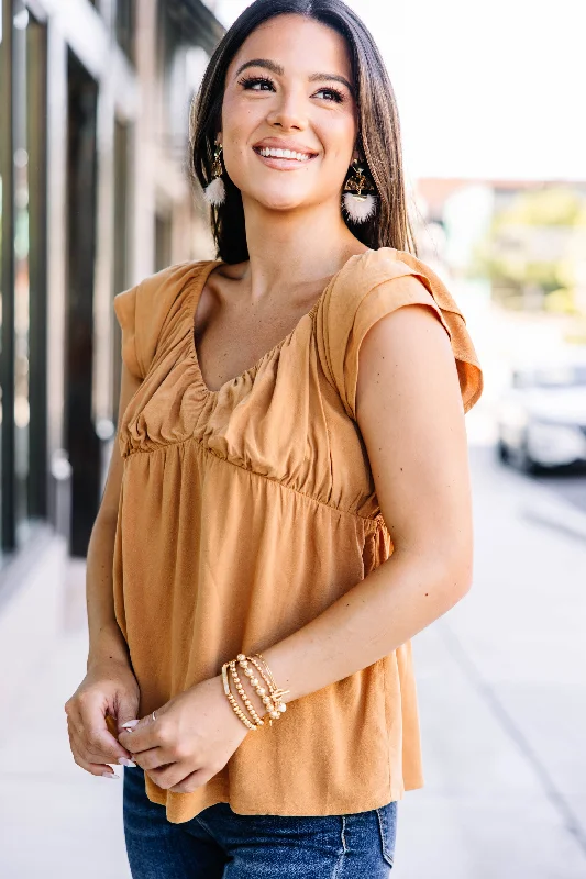 What A Day Marigold Yellow Babydoll Top Stylish Women's Neon