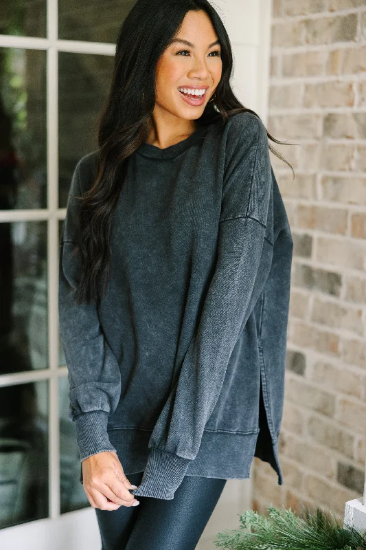 The Slouchy Black Pullover Refined Women's 