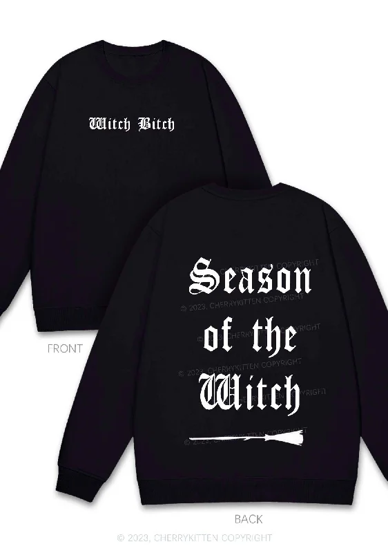 Halloween Season Of The Witch Two Sides Y2K Sweatshirt Cherrykitten Bold Women's Animal Print