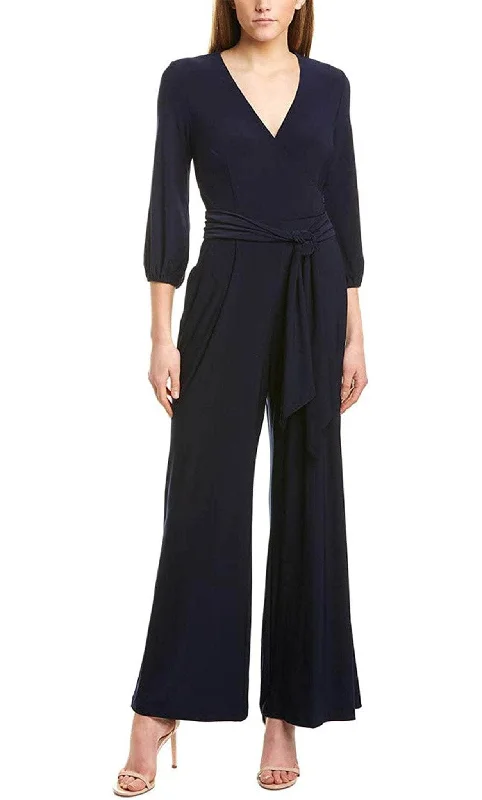 Taylor 1863M - Long Sleeve Jersey Pantsuit Geometric