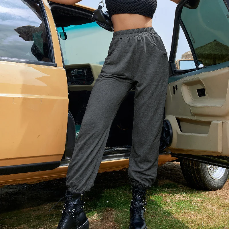 Casual Solid Color High Waist Loose Long Women'S Pants Wholesale Classic Women's Pin - striped