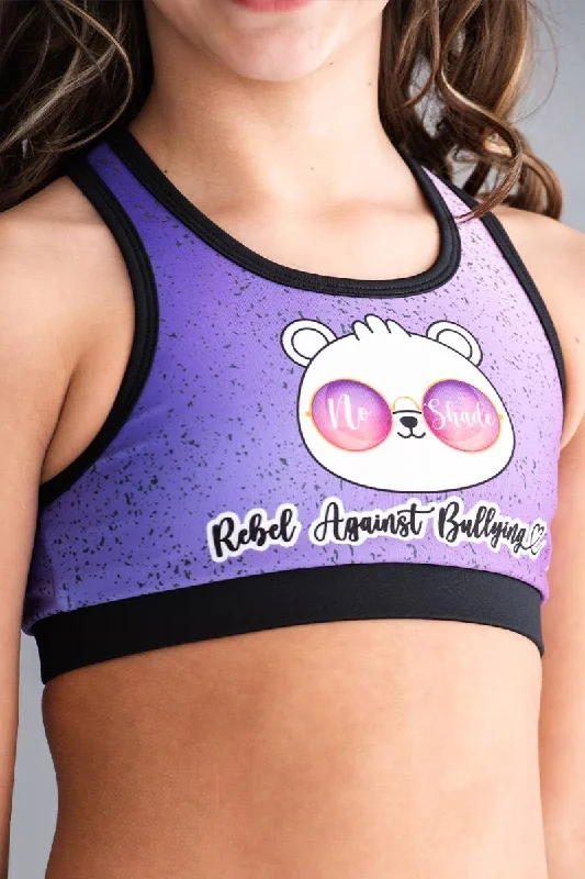 Racer Back Sports Bra in Purple No Shade Refined Women's Velvet
