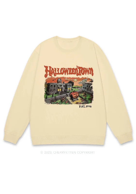 Halloween Town EST 1998 Y2K Sweatshirt Cherrykitten Laid - back Women's Vibe