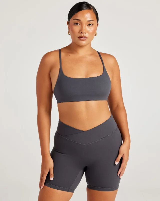 Aura Bend Bra - Charcoal Laid - back Women's Style