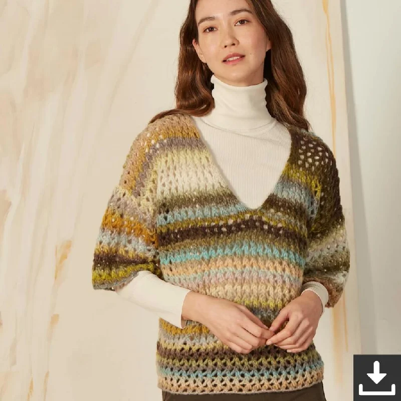 Pullover mit Hexentreppenmuster Strickset - Lang Yarns (PDF) Scandinavian