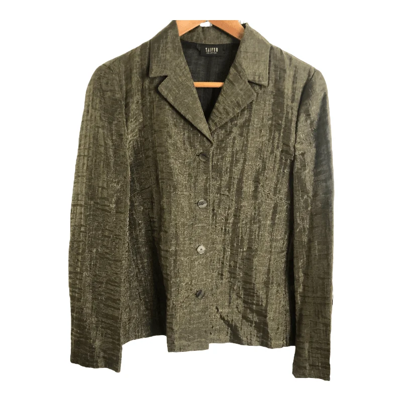 Taifun Collection Sheer Cotton Summr Jacket Olive Green UK Size 8 Dapper Women's 1920S Taifun Collection Sheer Cotton Summr Jacket Olive Green UK Size 8 Dapper Women's 1920S