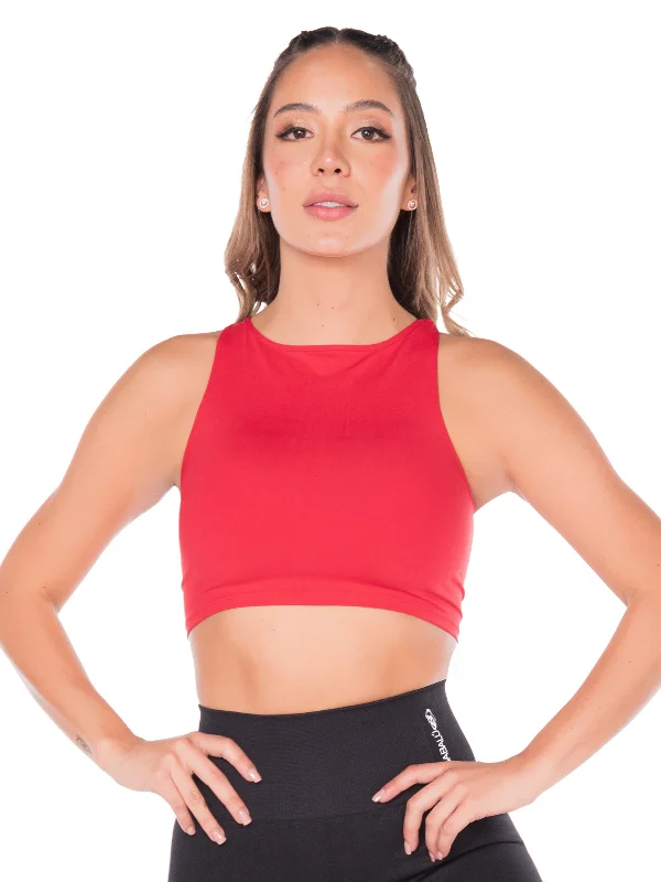 Basic Crop Top Bali - Red Contemporary 