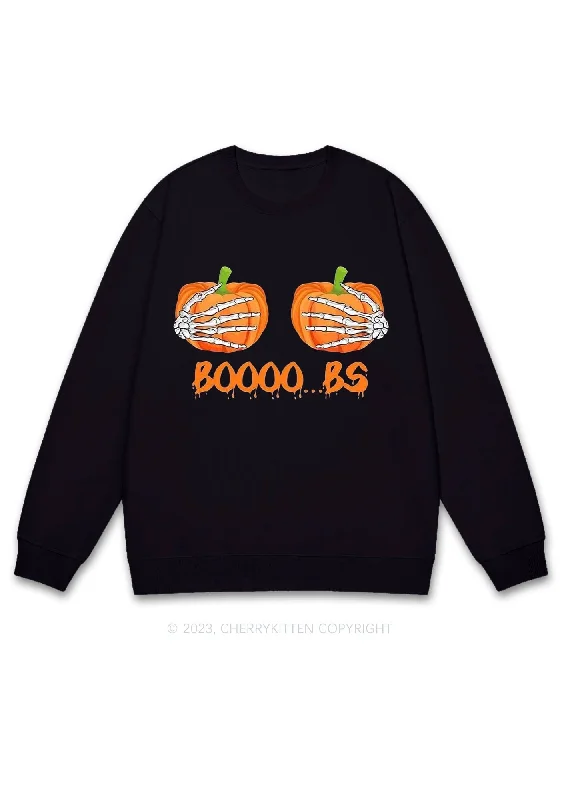 Pumpkin Boooobs Halloween Y2K Sweatshirt Cherrykitten Modern Women's Tech