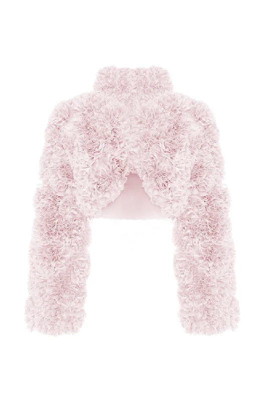 Cropped chiffon jacket with ruffles Australian Beach
