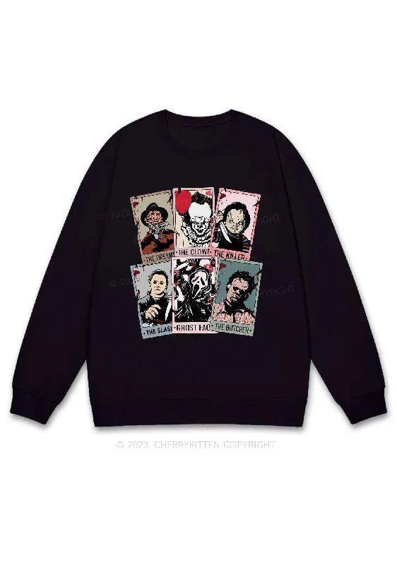 Horror Characters Photos Halloween Y2K Sweatshirt Cherrykitten Contemporary 