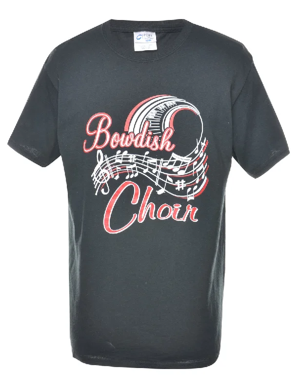 Bodish Choir Printed T-shirt - M Relaxed Women's Beachy