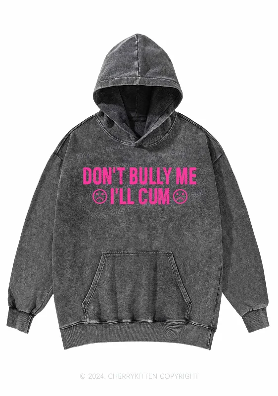 Don't Bully Me Y2K Washed Hoodie Cherrykitten Trendy Women's Oversized