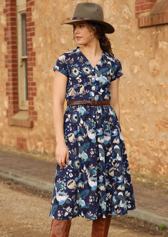 Vivien Dress Protea Artistic Women's Hand - painted