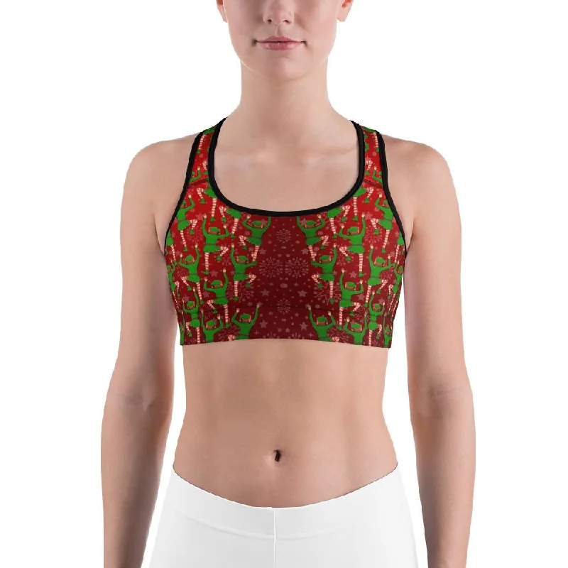 Santa's Elves Sports Bra Refined Women's Velvet