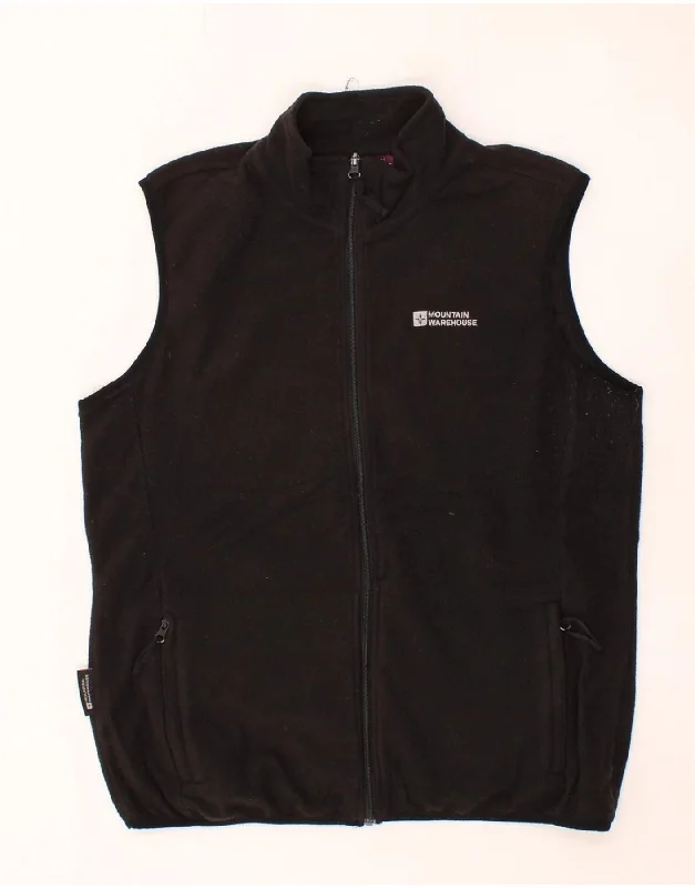 MOUNTAIN WAREHOUSE Womens Fleece Gilet UK 16 Large Black Polyester Australian Beach