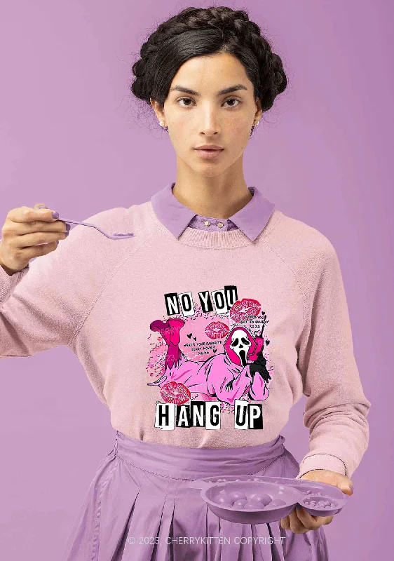 Pink Ghost Lying Halloween Y2K Sweatshirt Cherrykitten Sophisticated Women's 