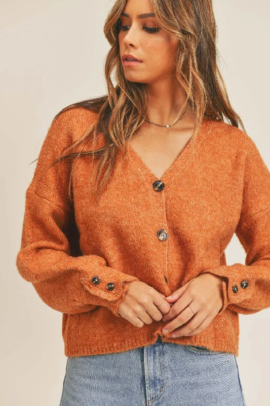 Long Sleeve Button Down Sweater Cardigan Gym