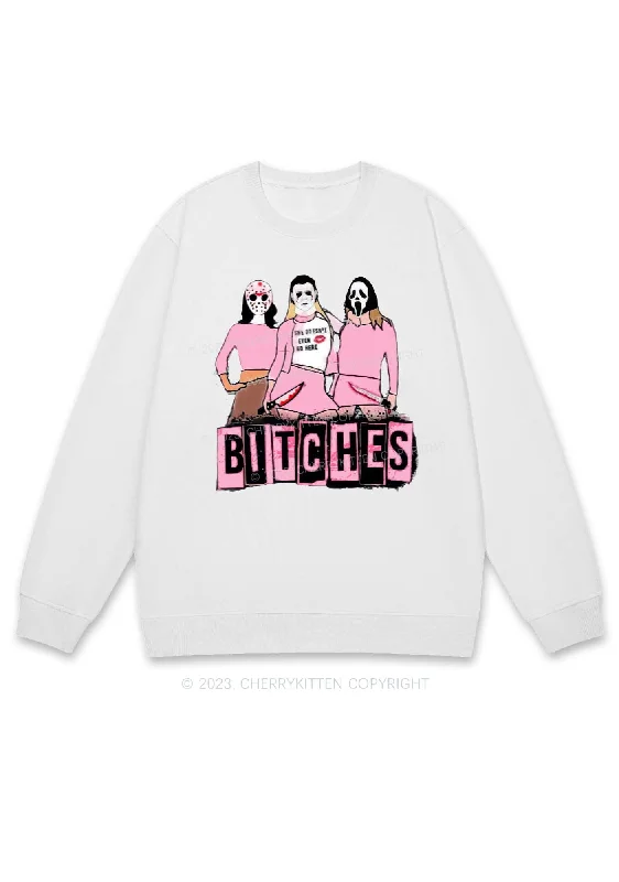 Masked Killer Halloween Y2K Sweatshirt Cherrykitten Casual Women's Loose - fitting