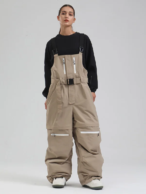 Women's Gsou Snow Mountain Chill Freestyle Baggy Snowboard Bibs Sustainable Organic