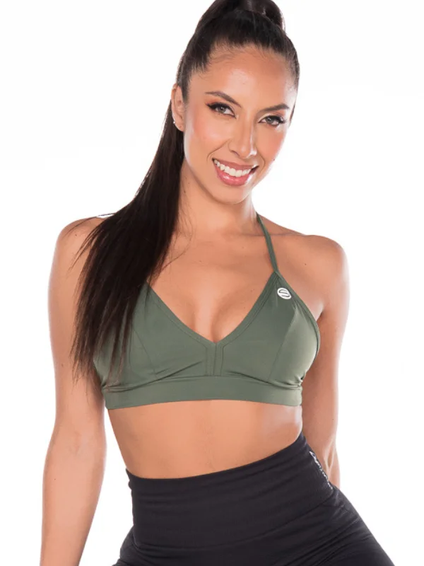 Bikini-Cup Top - Olive Green Feminine Women's Soft 