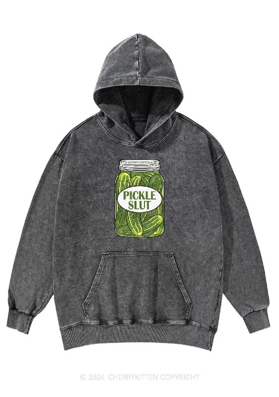 Pickle Slxt Y2K Washed Hoodie Cherrykitten Classic Women's Pin - striped