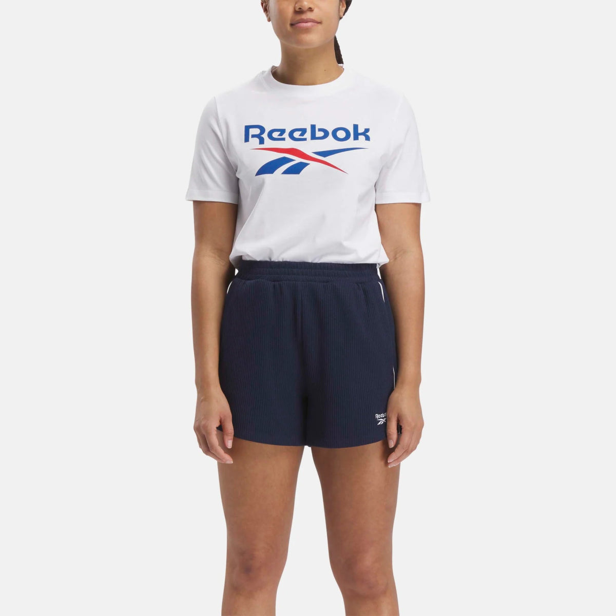 REEBOK WOMEN'S IDENTITY BIG LOGO WHITE TEE European