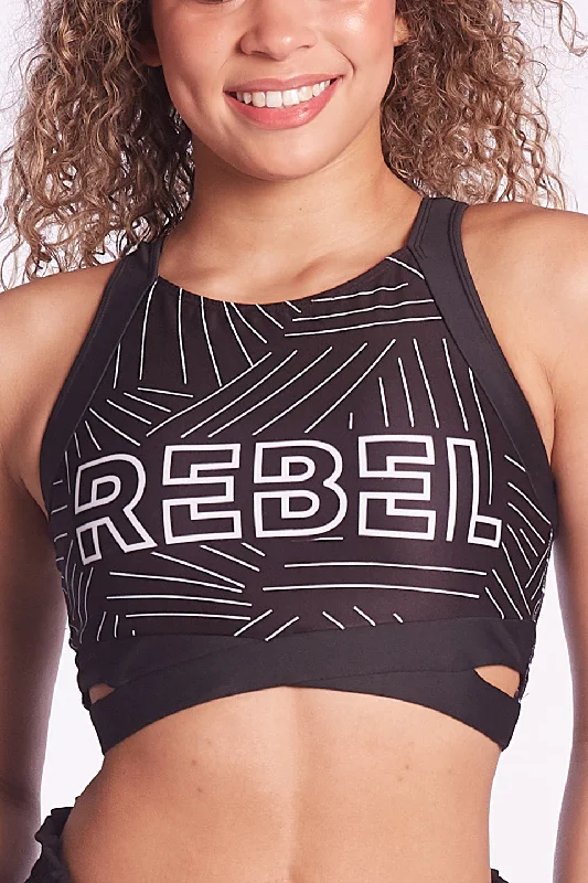 Milano Sports Bra in Laser Black Sophisticated Women's 