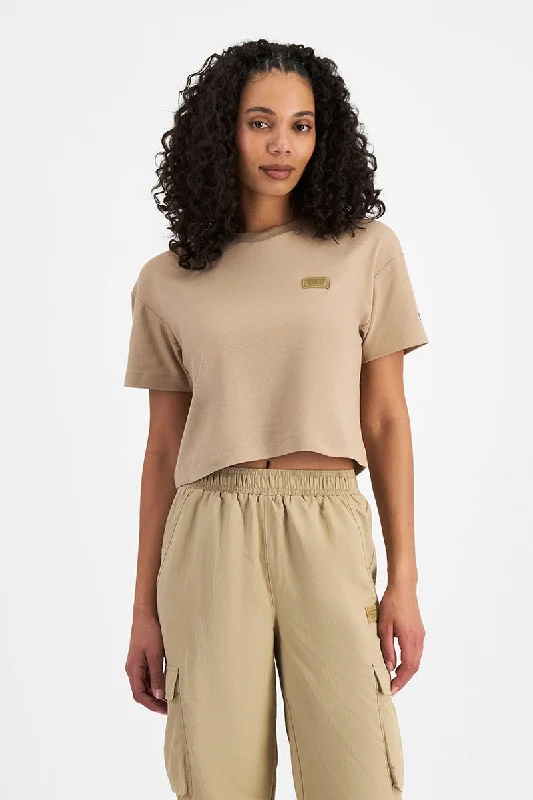 CHAMPION WOMEN'S ROCHESTER BASE TAN TEE Monochromatic Office Style