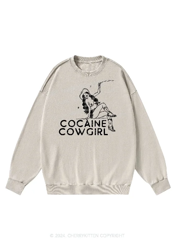 Cola Cowgirl Y2K Washed Sweatshirts Cherrykitten Adventure