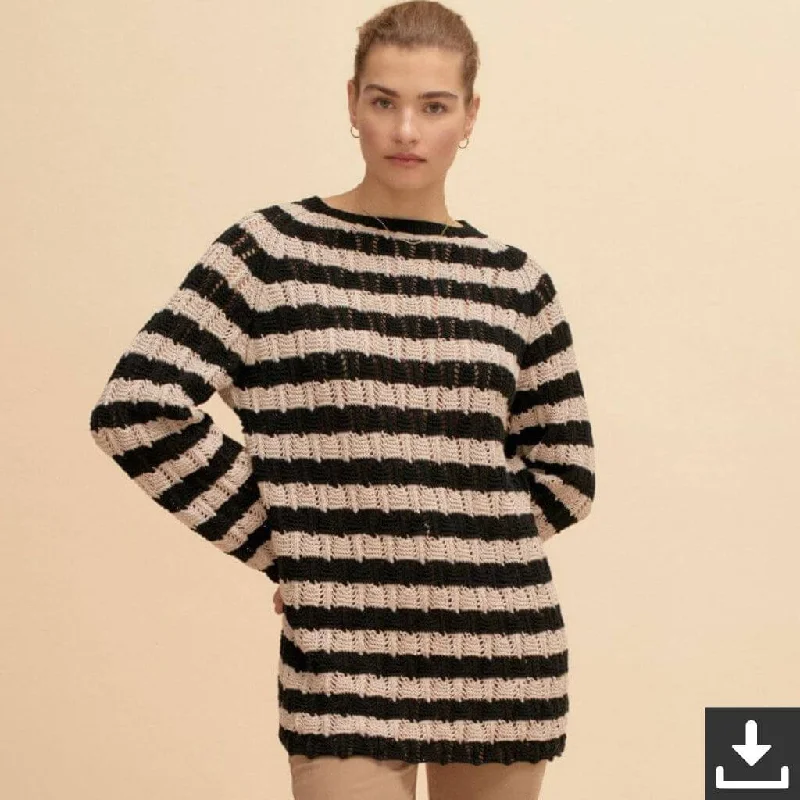 Streifenpullover Strickset - Lana Grossa (PDF) Gym