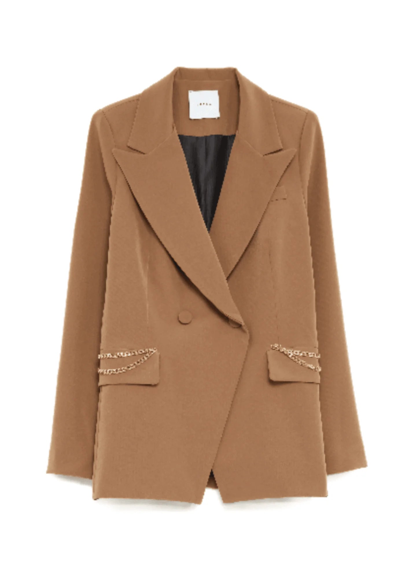 BROWN BLAZER WITH CHAINS Practical Women's Quick - dry