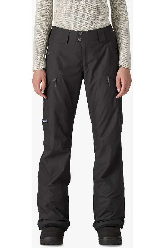Patagonia Womens Powder Town Snow Pants Black Dapper Women's Bow - adorned