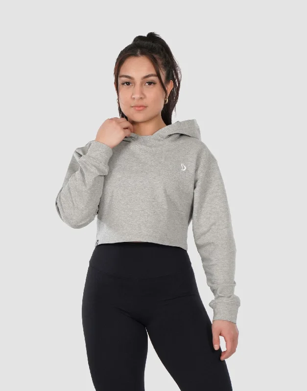 Training Cropped Hoodie Casual Women's Loose - fitting
