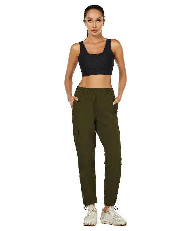 HUGE SPORTS High Waisted Hiking Pants for Women - Green Women