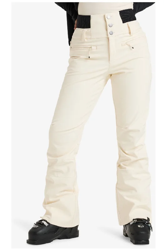Roxy Rising High Snow Pant Buttercream Streetwear Style for 