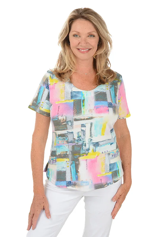 Erica Scoop Neck Short Sleeve Tee Modern Women's 