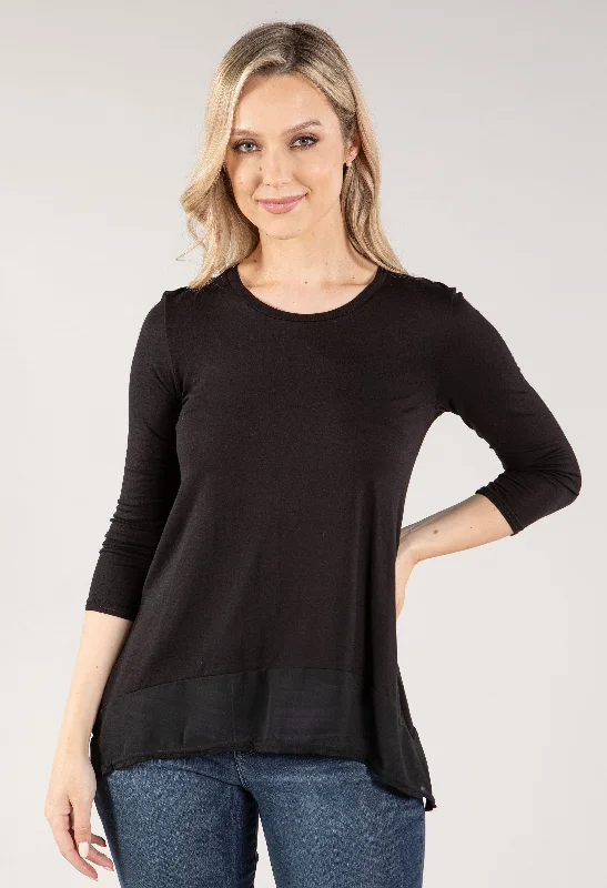 Long Sleeve Trim Top Modern Women's 