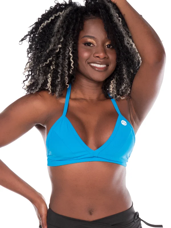 Bikini-Cup Top -Aqua Edgy Women's Punk