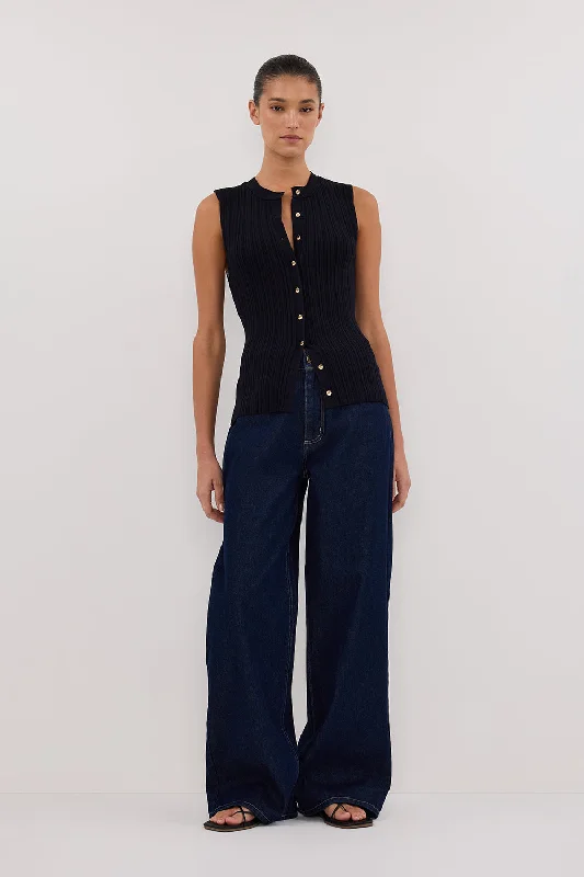 JASMINE INK KNIT TOP Hip Women's Retro