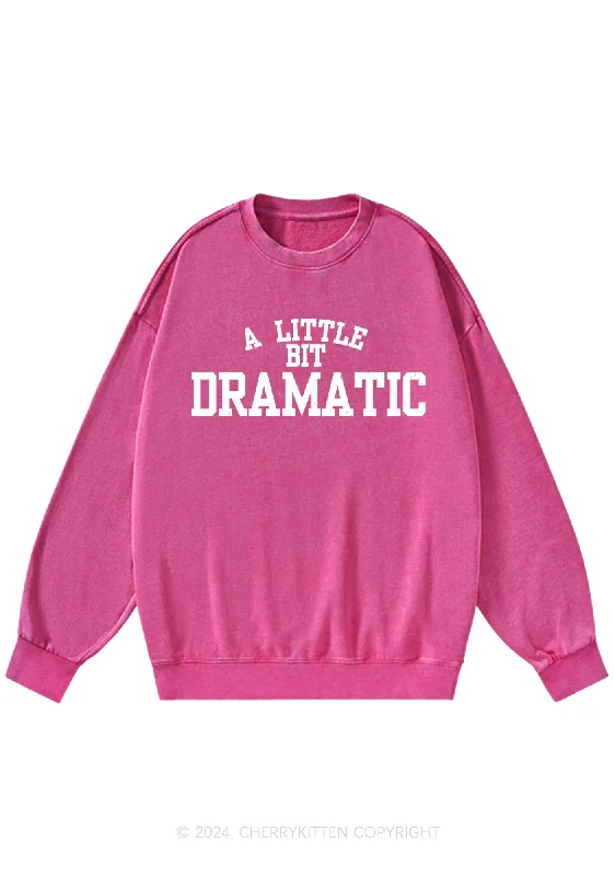 A Little Bit Dramatic Y2K Washed Sweatshirts Cherrykitten Gym