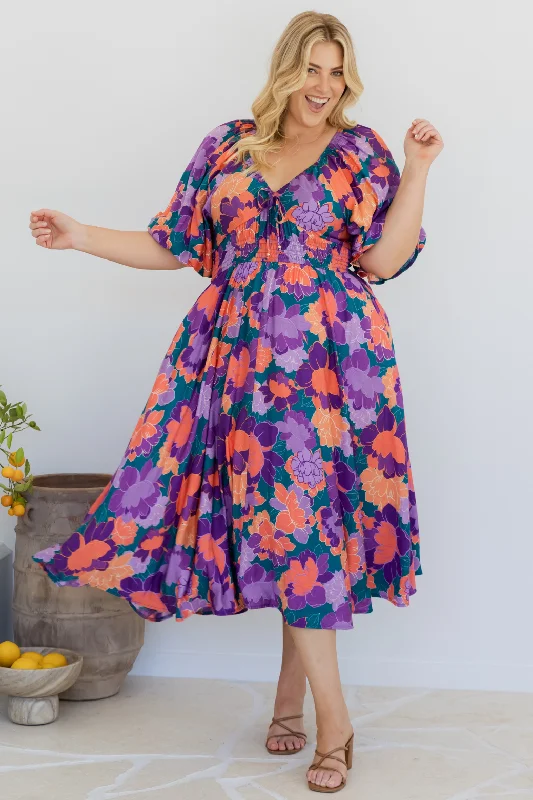 Jade Midi Dress Milan Floral Print Artistic Women's Avant - 