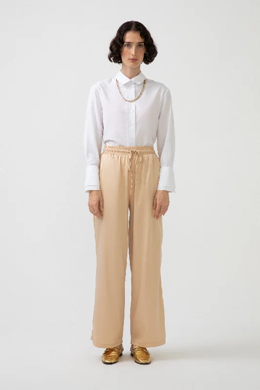 WIDE LEG SATIN TROUSERS Vacation