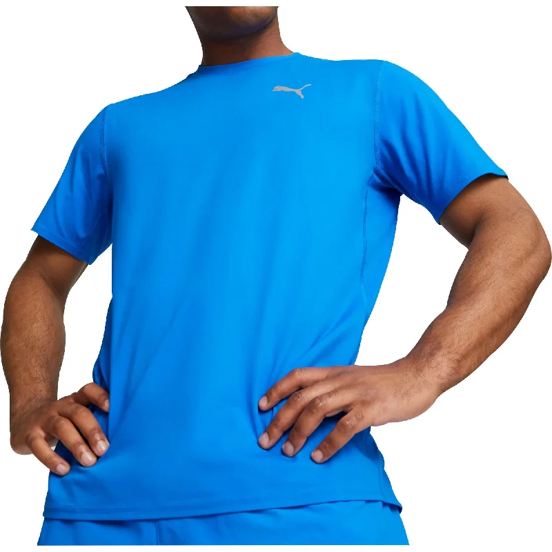 Puma Cloudspun Short Sleeve Mens Running Top - Blue Compression