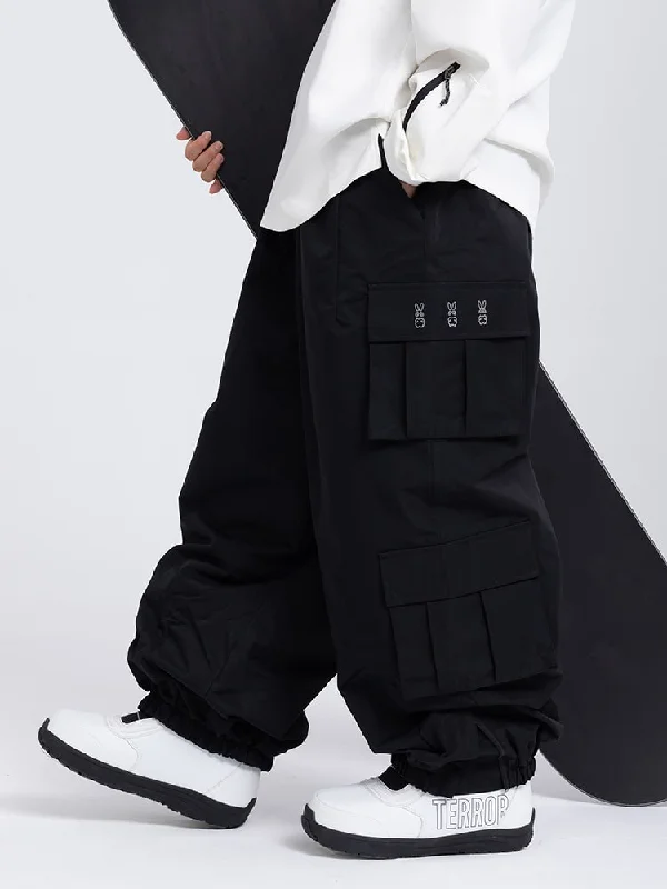 Men's Rabbit Snow Freestyle Cargo Baggy Snowboard Pants British Gentlewoman Style