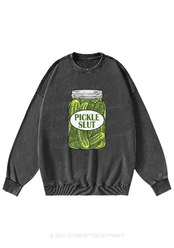 Pickle Slxt Y2K Washed Sweatshirts Cherrykitten Sustainable Organic