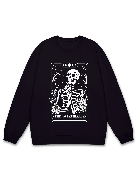 The Overthinker Skeleton Y2K Sweatshirt Cool Women's Distressed
